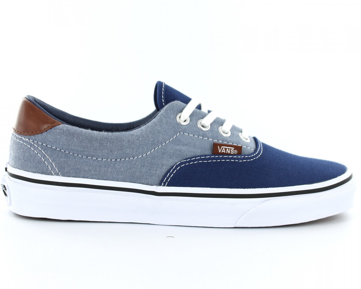 vans bleu et marron