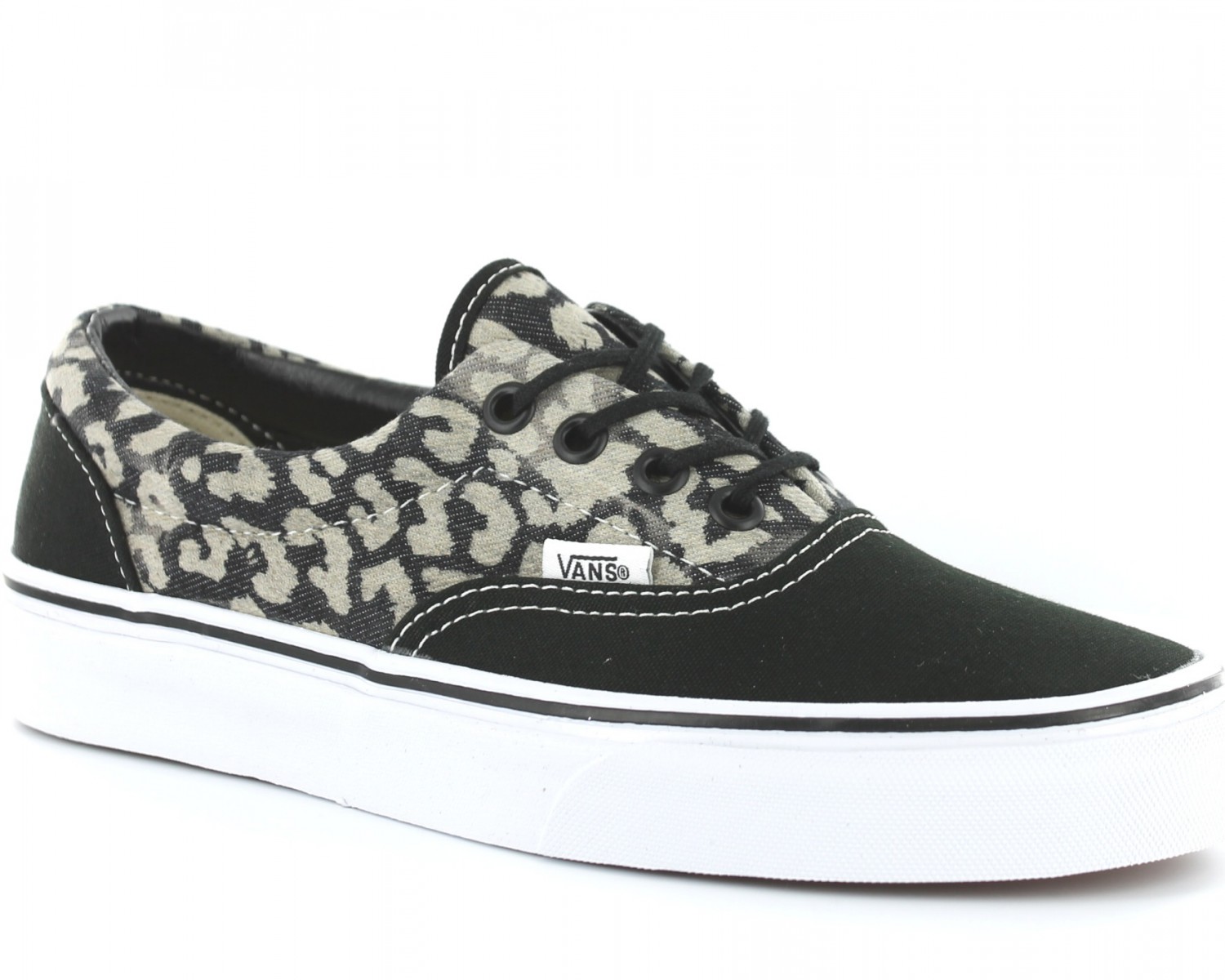 vans era leopard noir