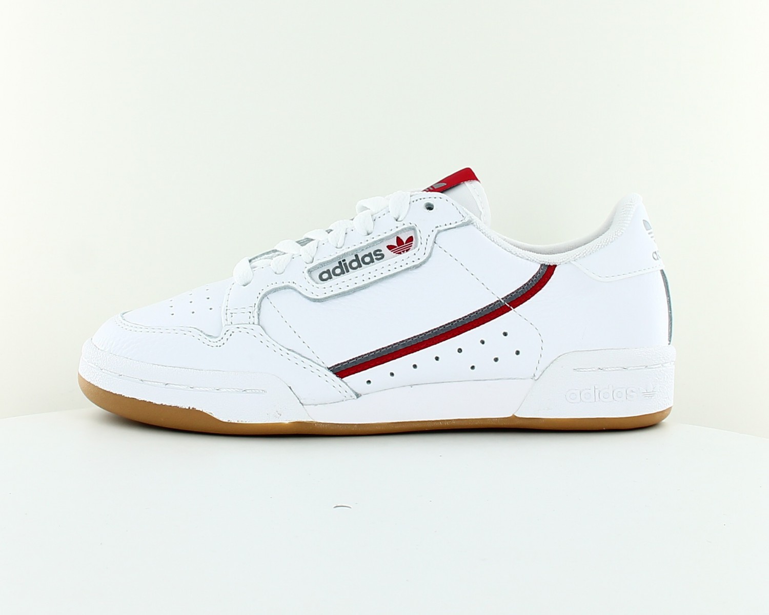  Adidas  Continental 80 Blanc rouge  gris EG8129