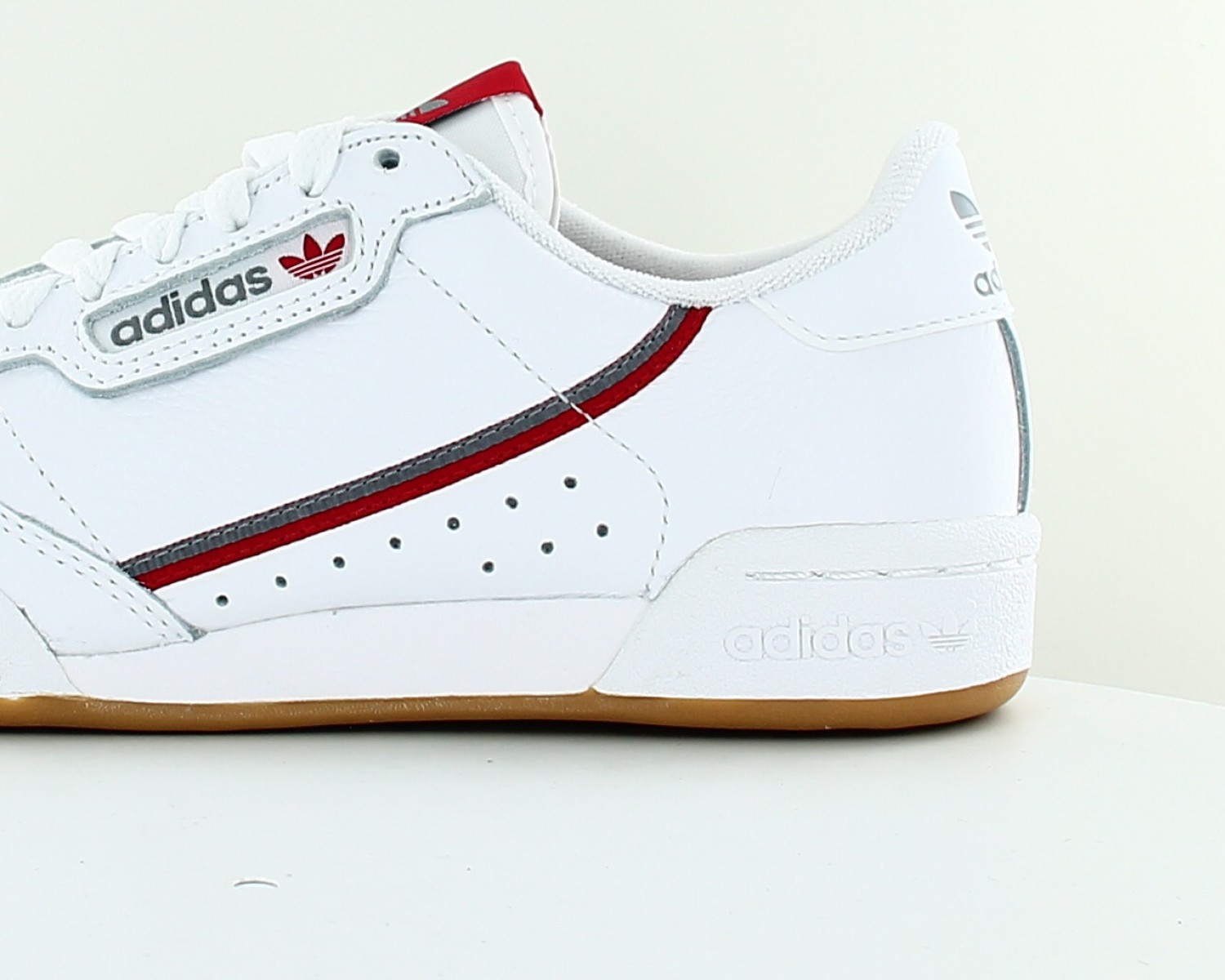  Adidas  Continental 80 Blanc rouge  gris EG8129