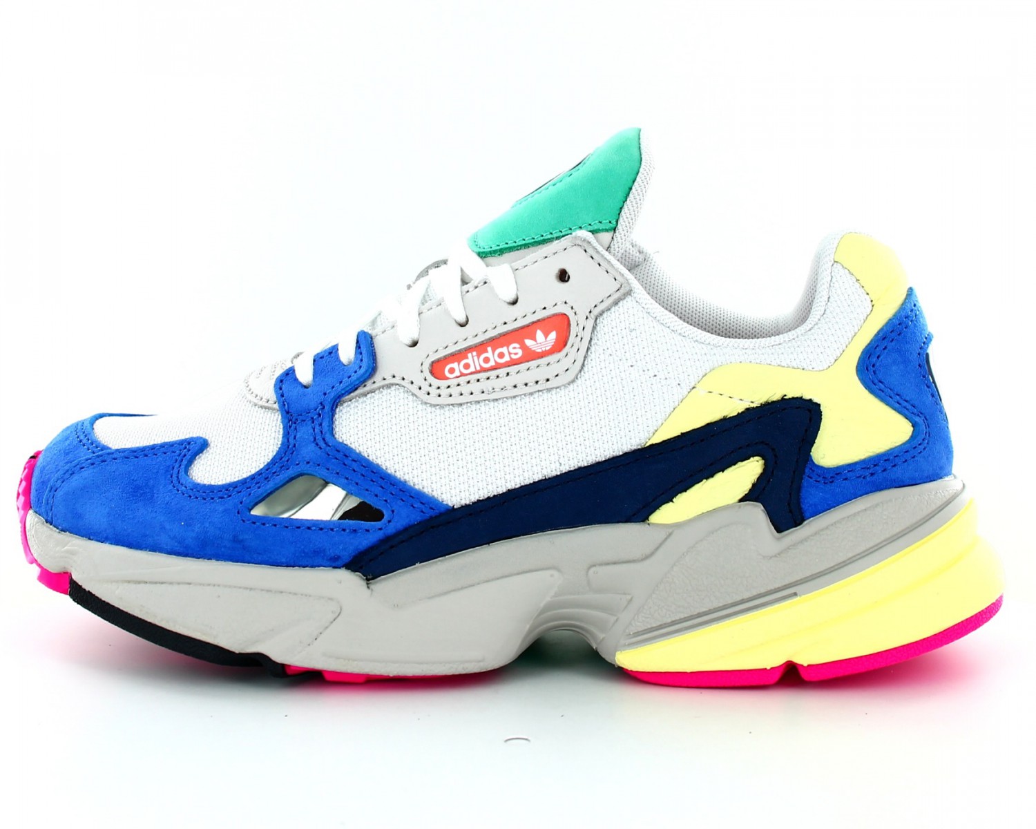 adidas falcon femme blanche et bleu