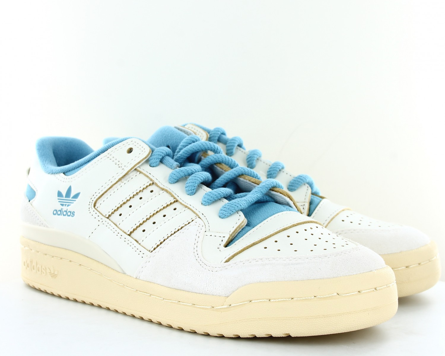 Adidas Forum 84 low cl Blanc casse bleu ciel FZ6342