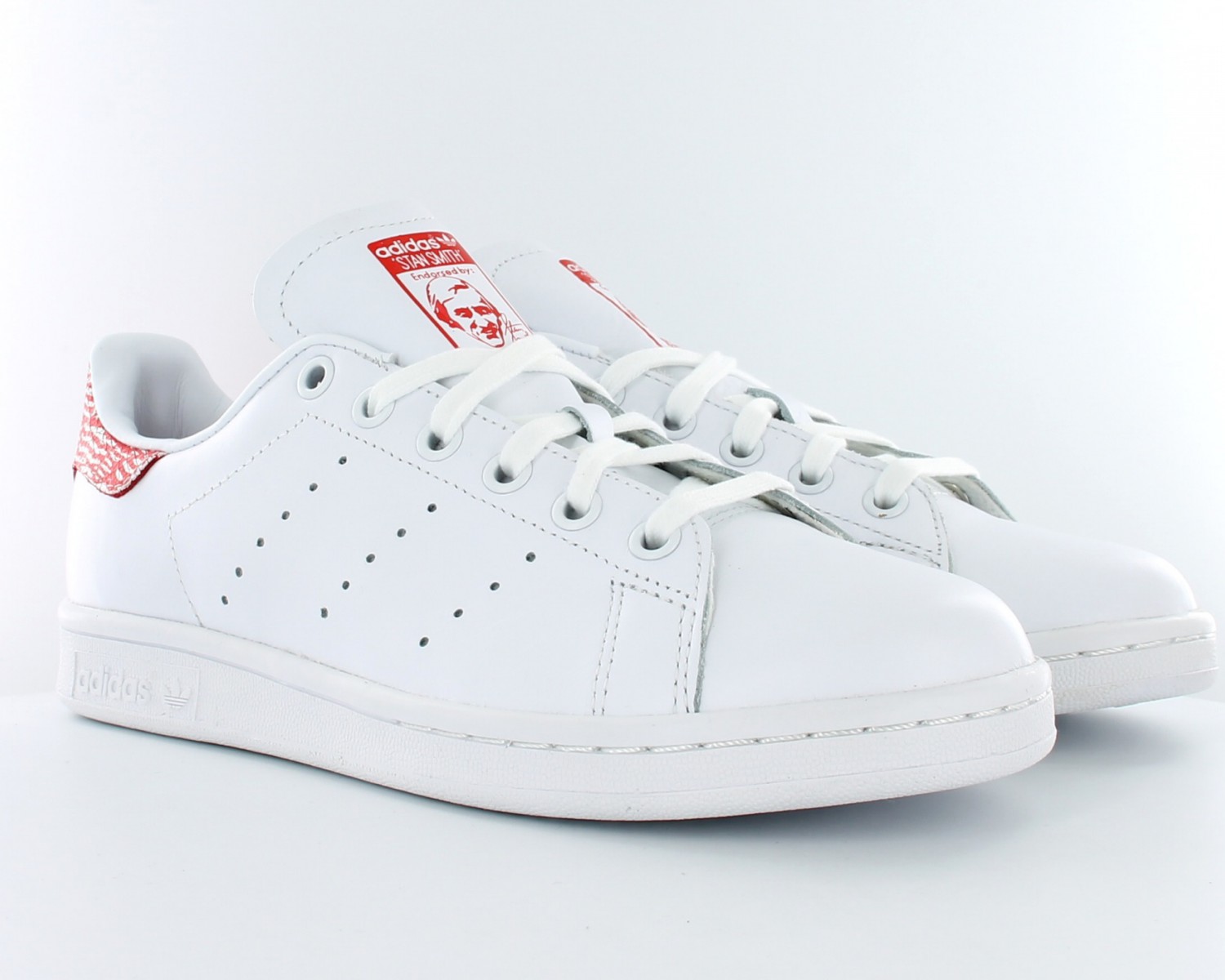 stan smith blanche rouge