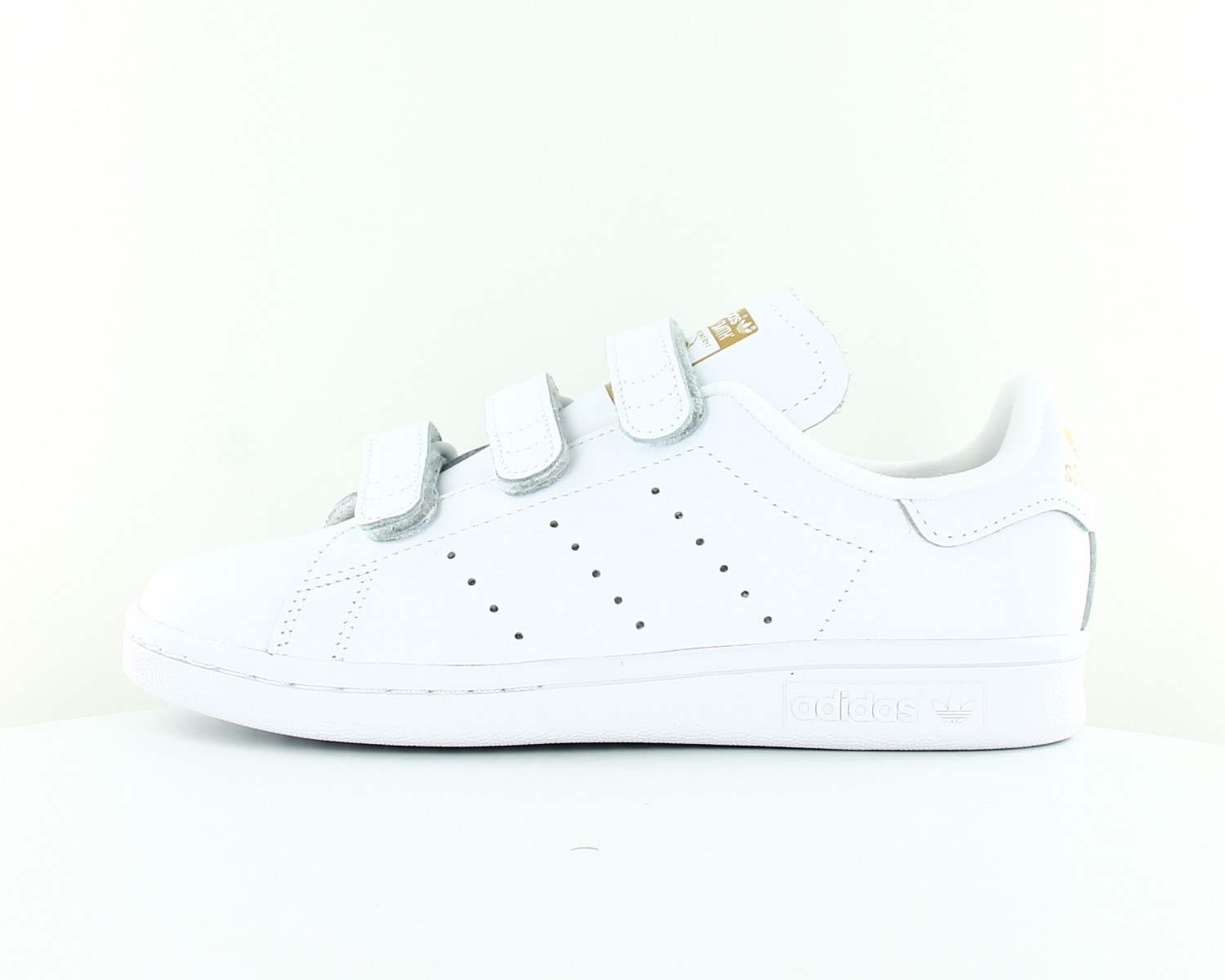 Adidas Stan smith scratch BLANC/OR S75188