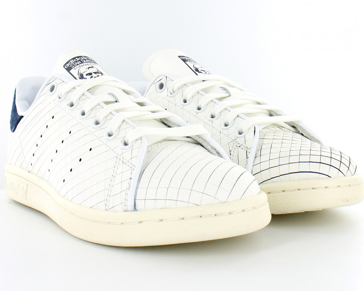 adidas stan smith femme blanche et bleu