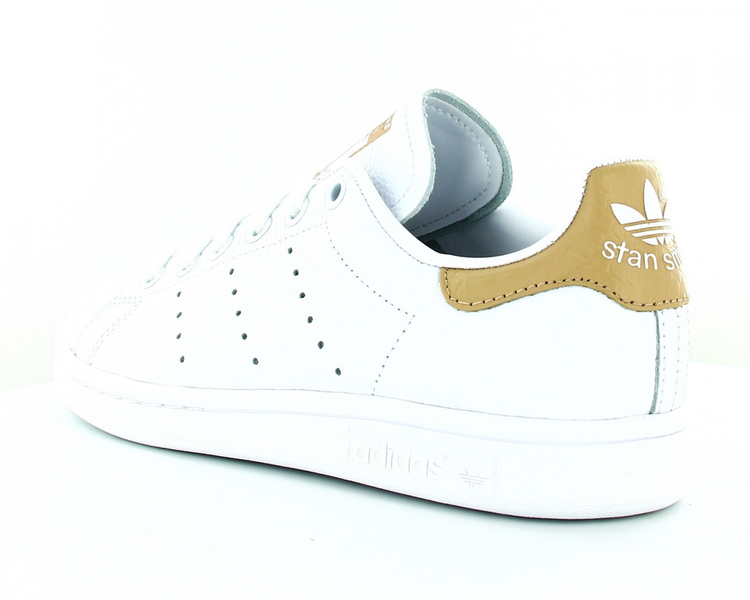 Adidas Stan smith Blanc-beige-croco