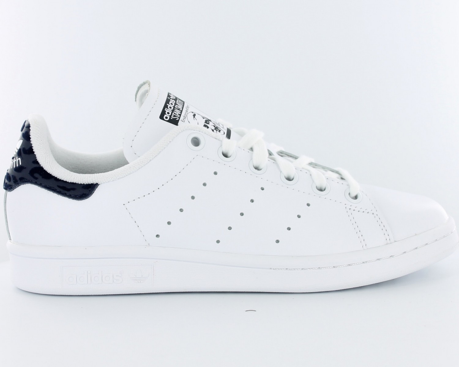 stan smith femme blanc et bleu