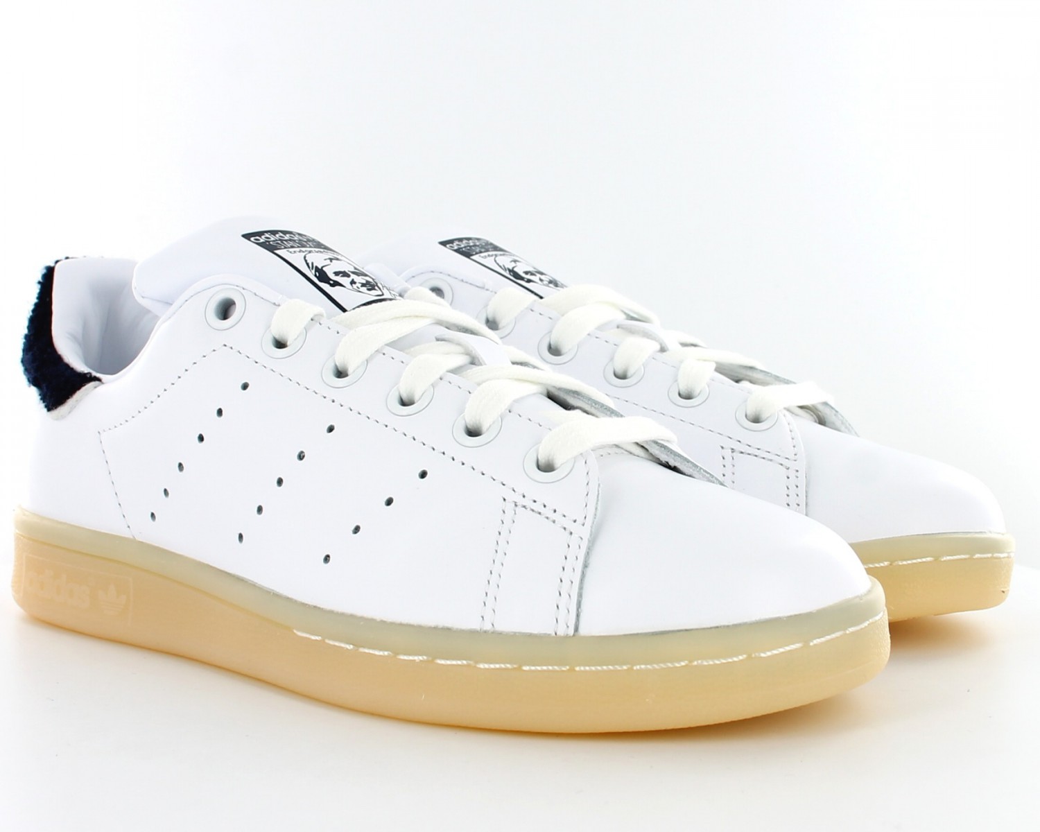 Adidas Stan smith women wool Blanc/bleu/gomme S32257