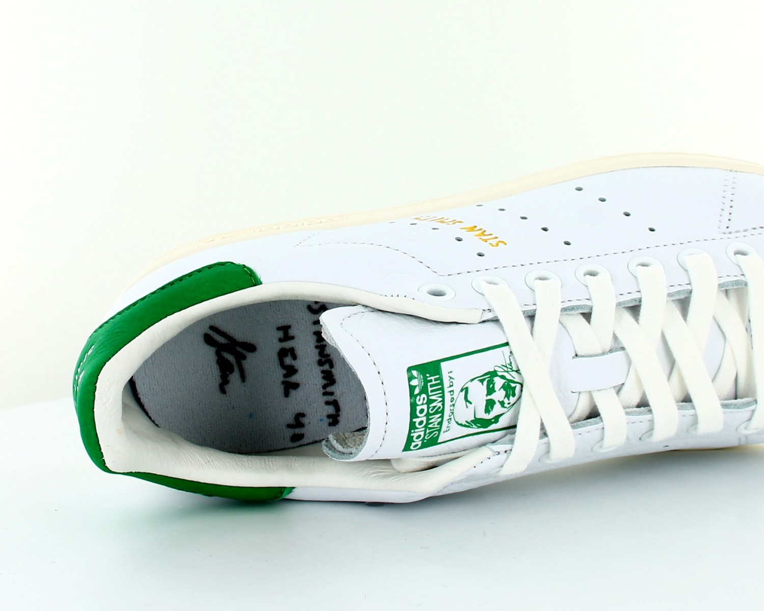 Adidas Stan Smith Forever Edition Blanc vert or EF7508