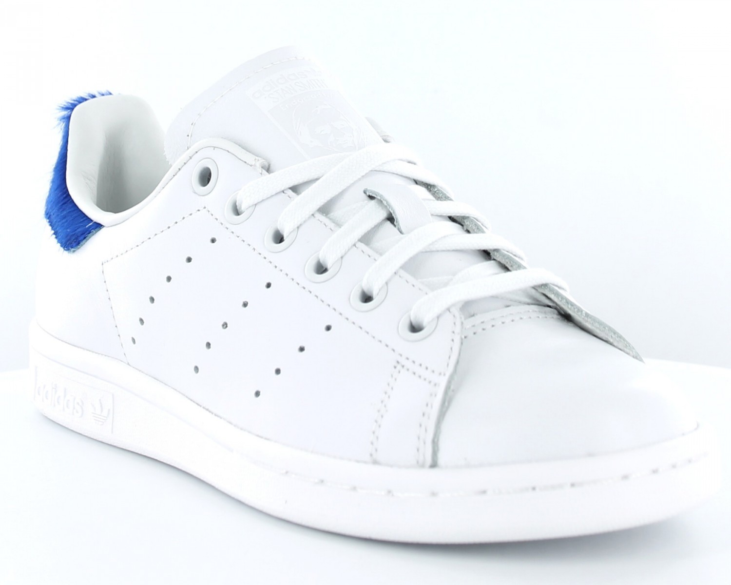 stan smith homme blanc et bleu