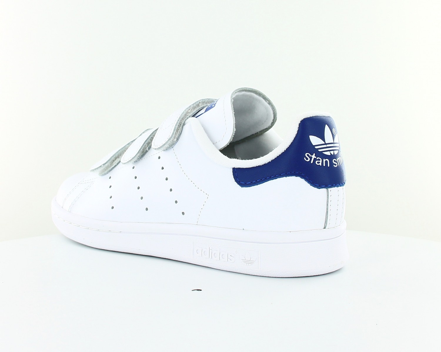 stan smith cf à scratchs en cuir blanc