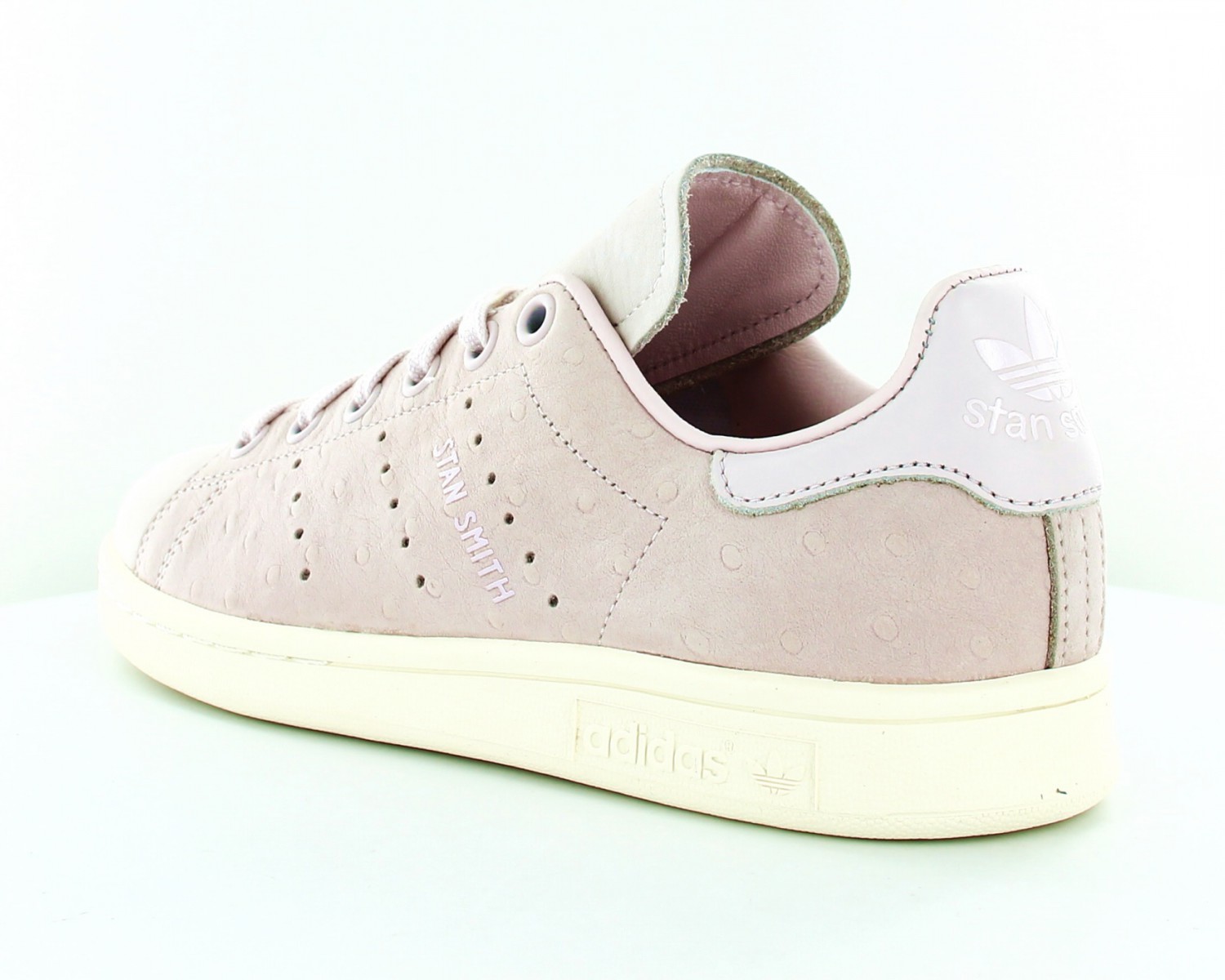 chaussures stan smith nubuck rose et blanc