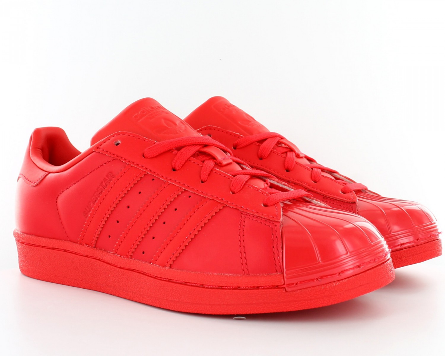 superstar cuir rouge