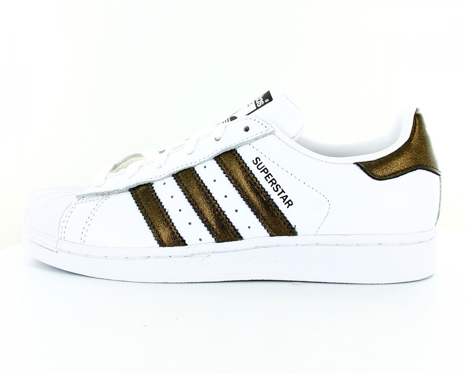 adidas superstar blanc et or