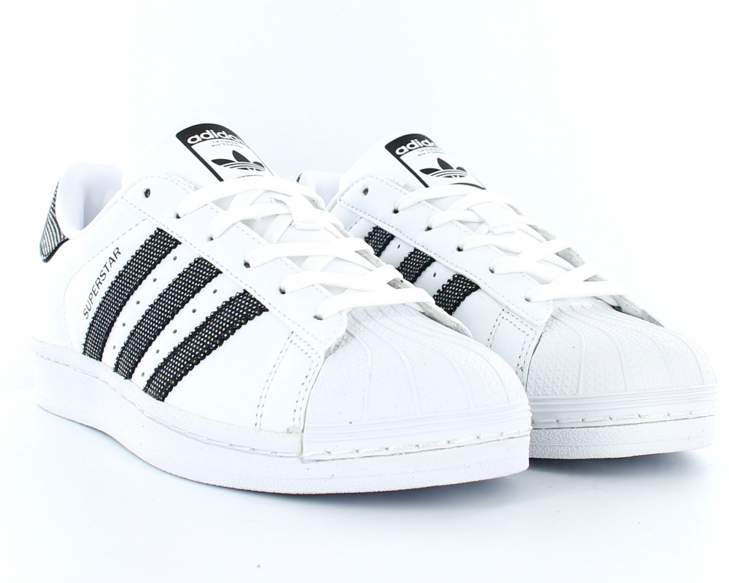 adidas superstar femme blanc noir