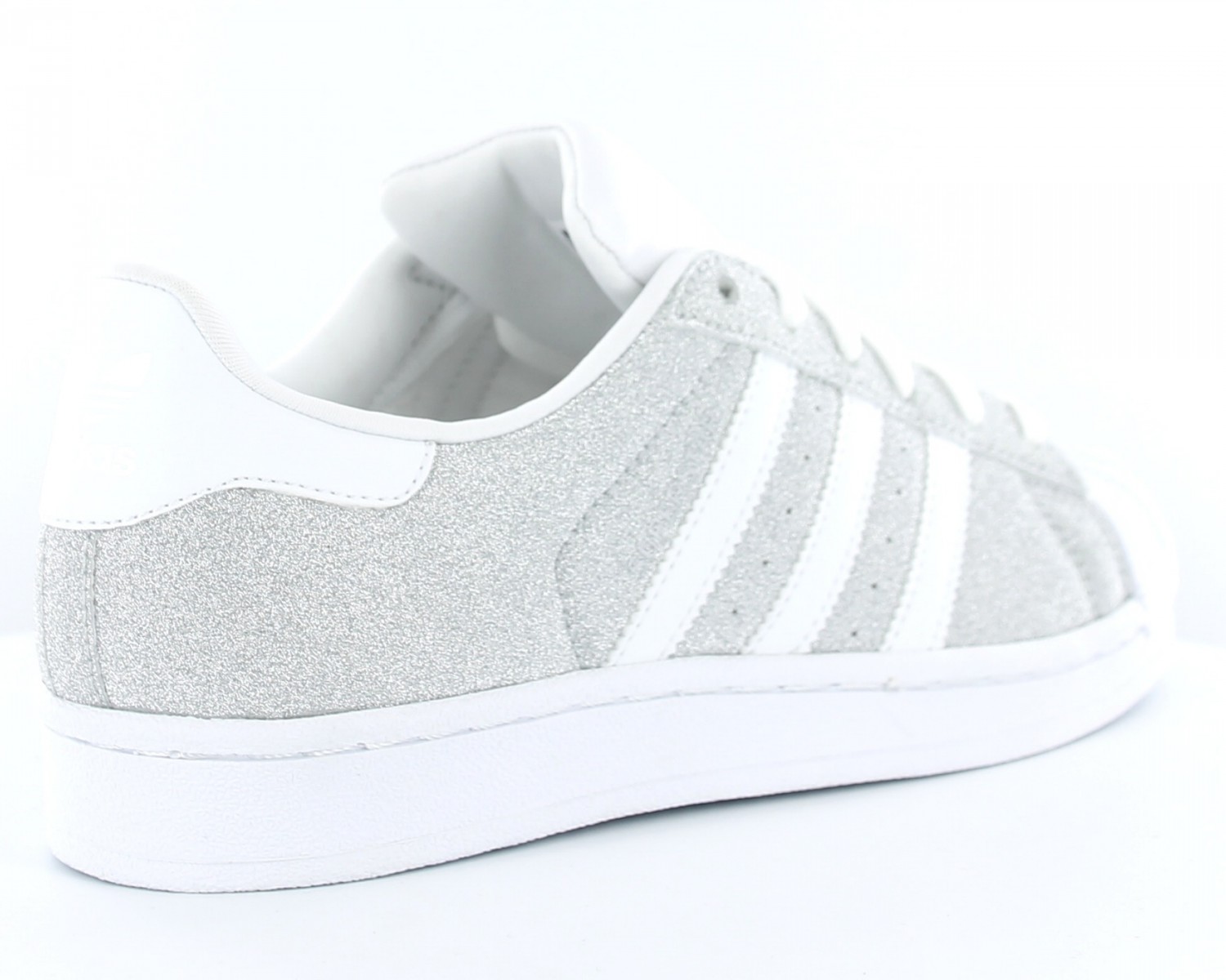 adidas superstar femme blanche et grise