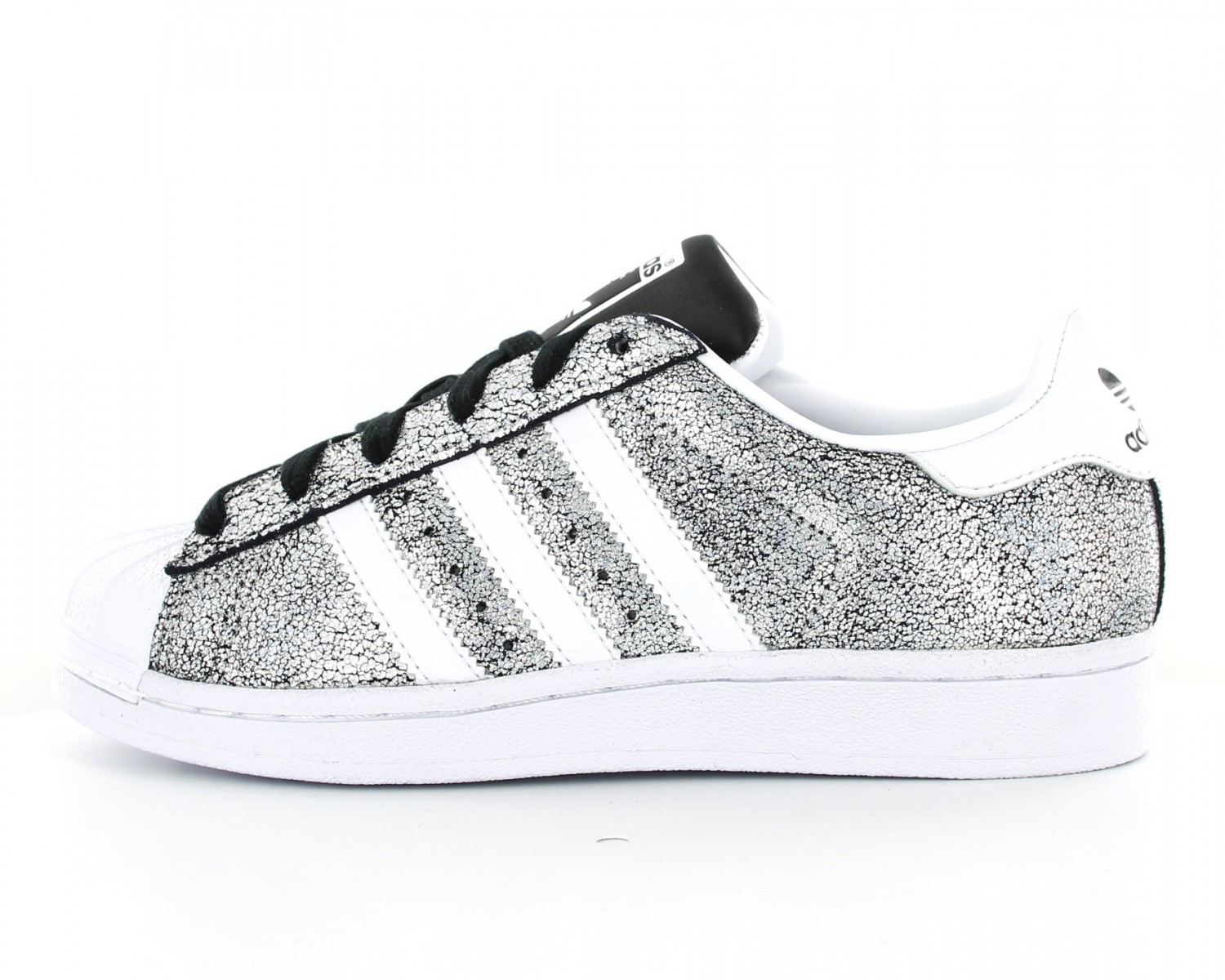 adidas superstar femme noir et argent