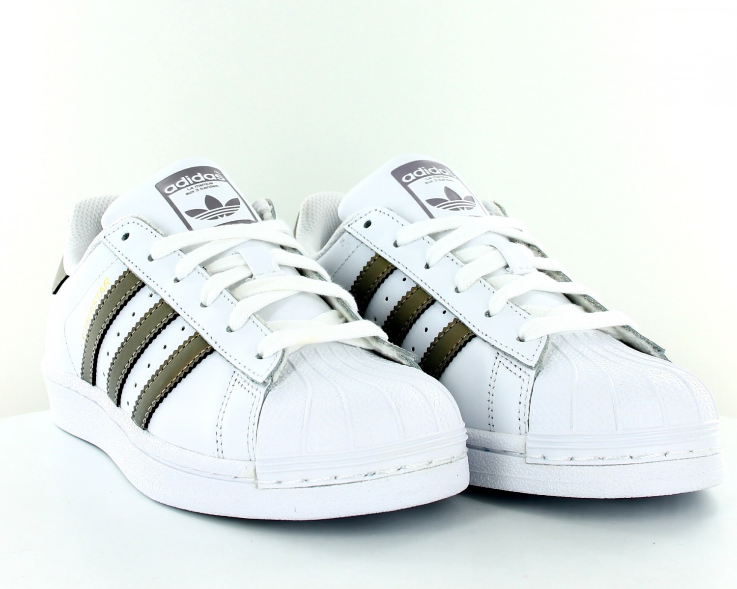 adidas superstar grise et blanche femme