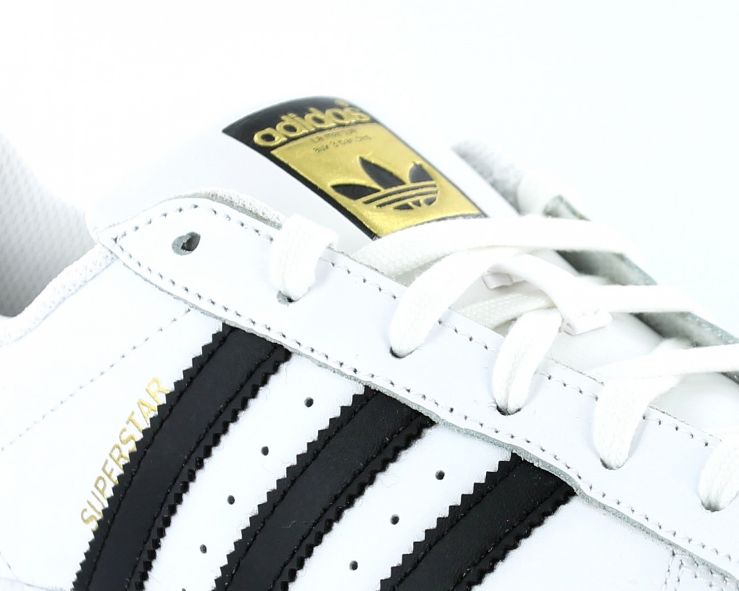 adidas superstar femme blanche noir or