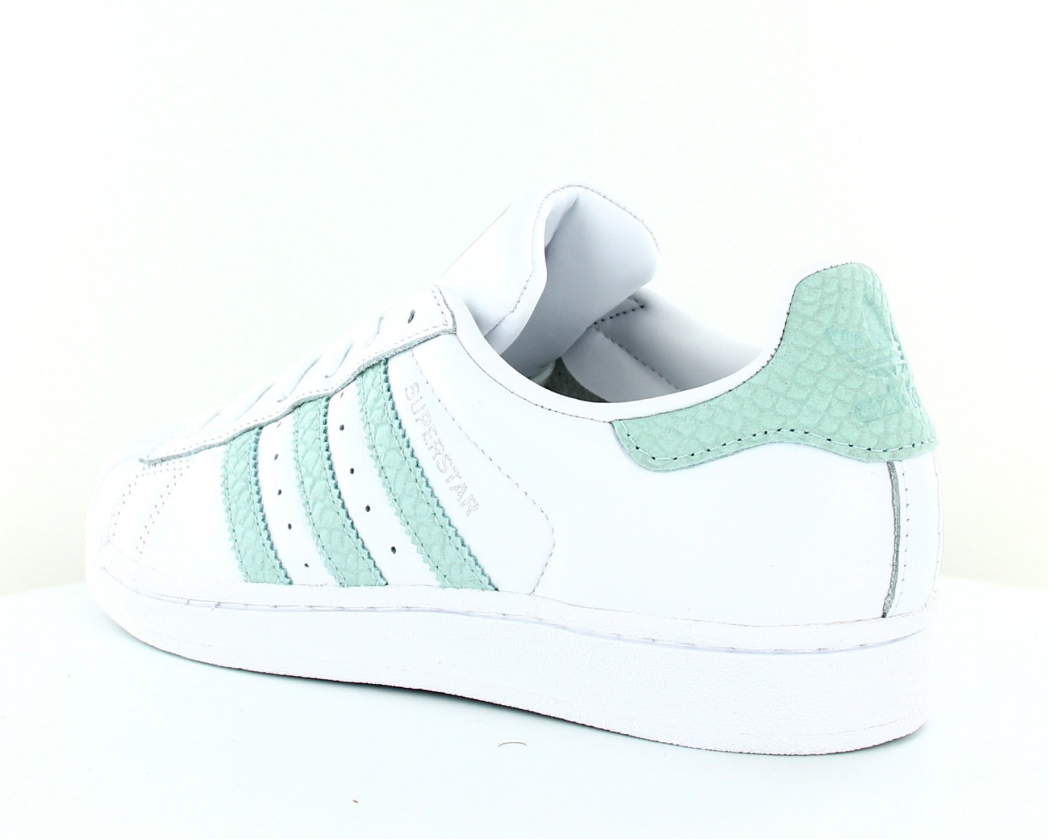 adidas superstar blanche et verte femme