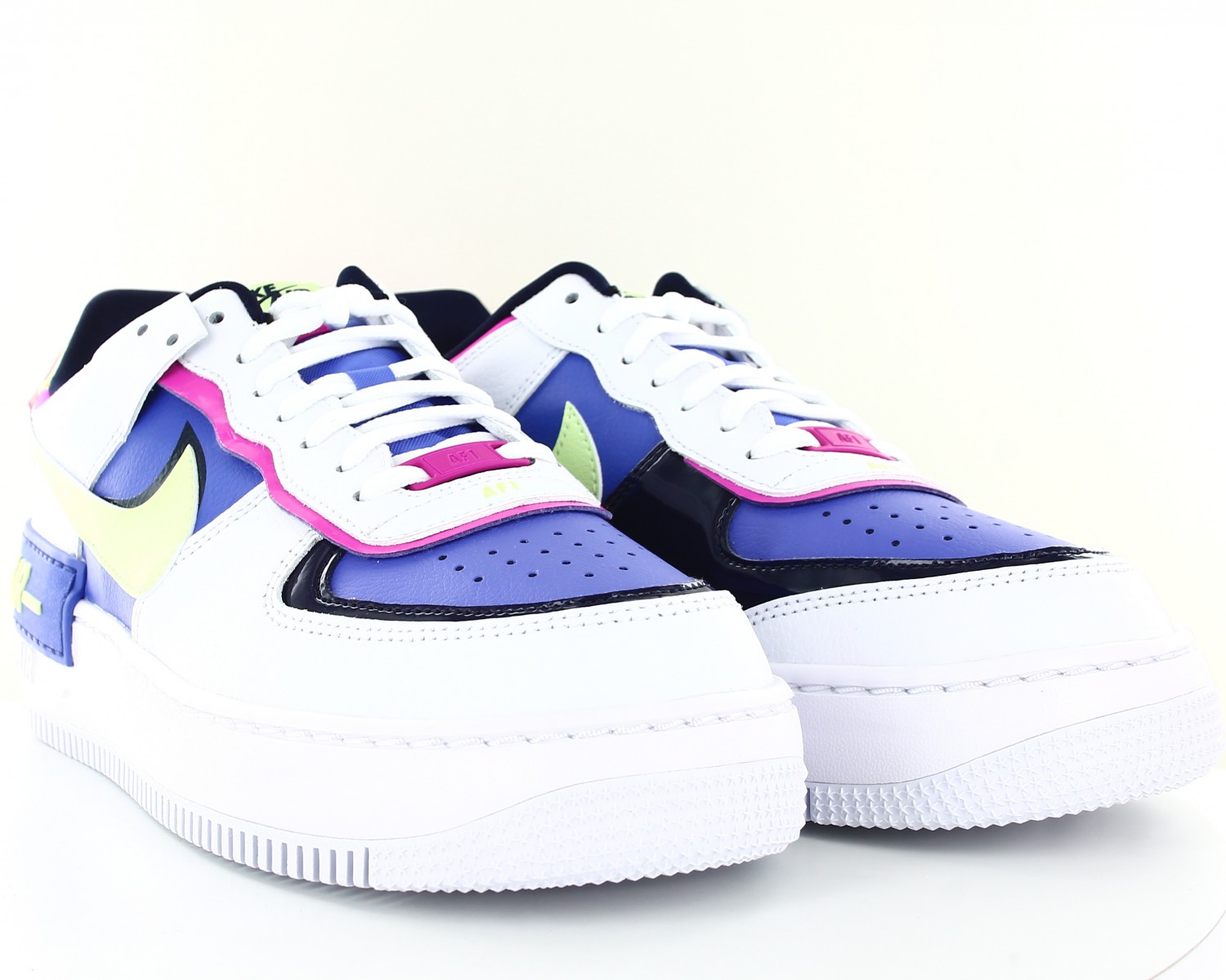 Nike Air force 1 shadow Blanc vert violet rose