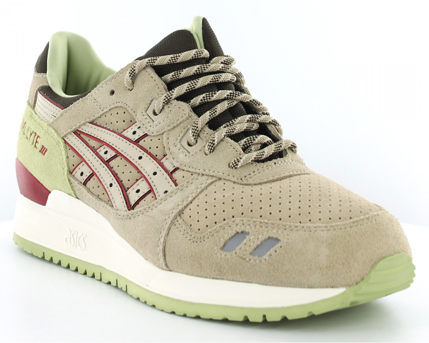 asics beige rouge