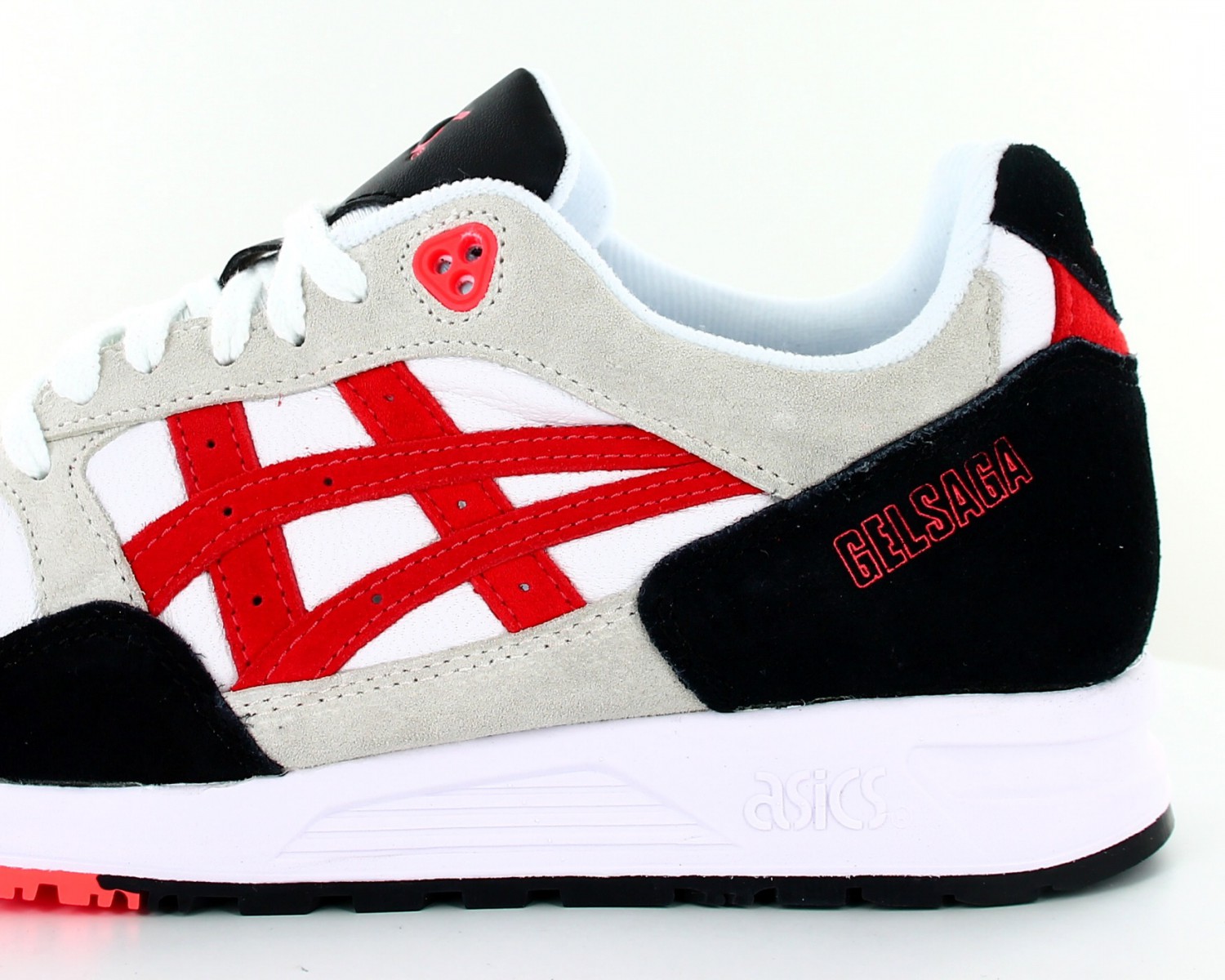 mapa mañana Eclipse solar Asics Gel Saga Blanc-Noir-Rouge 1193A095