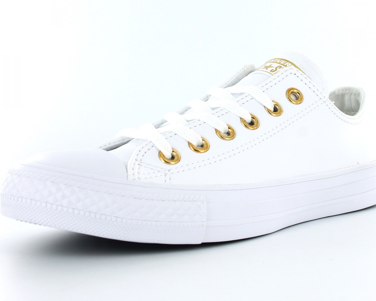 converse cuir blanche basse