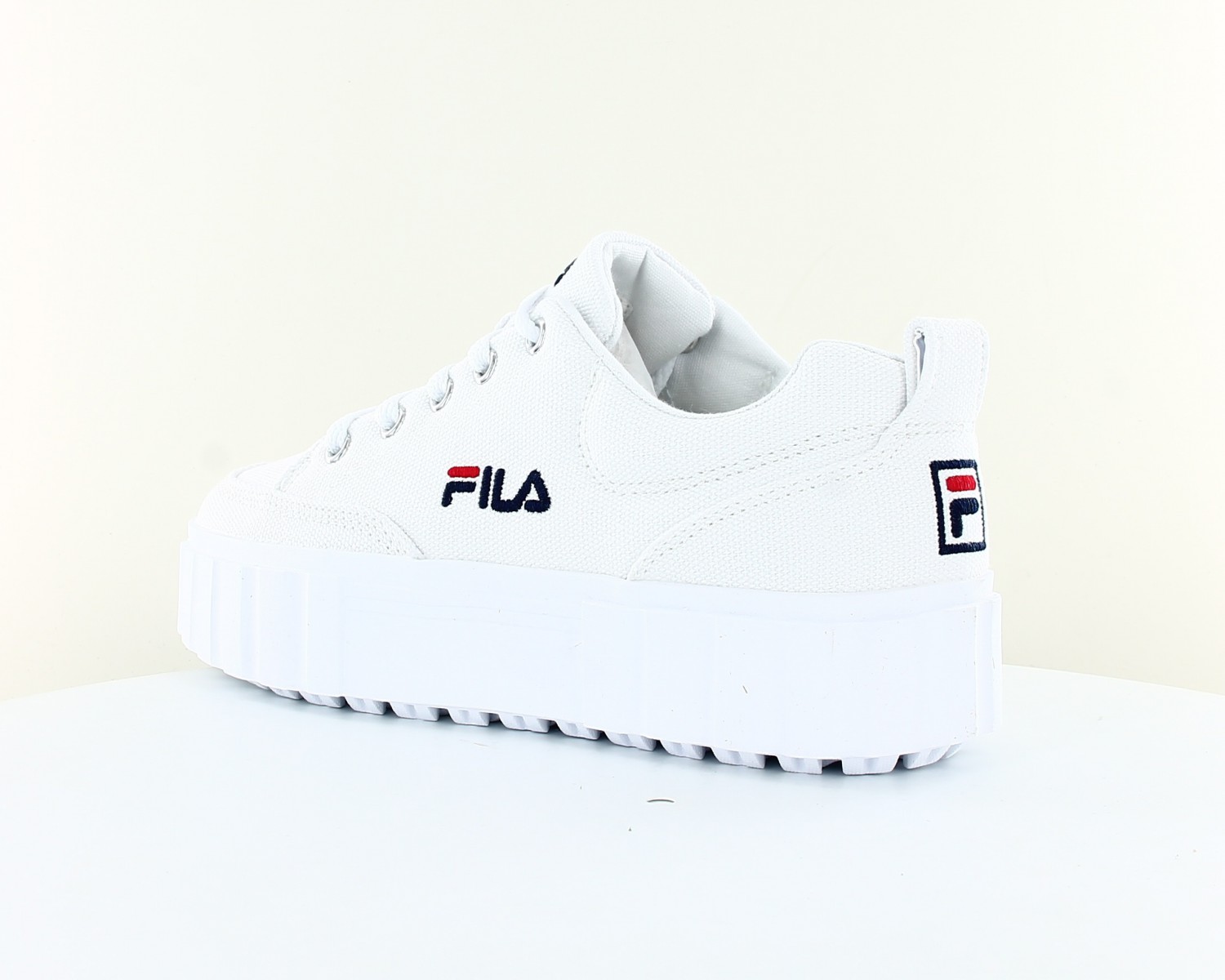 Fila Sandblast Blanc bleu marine rouge