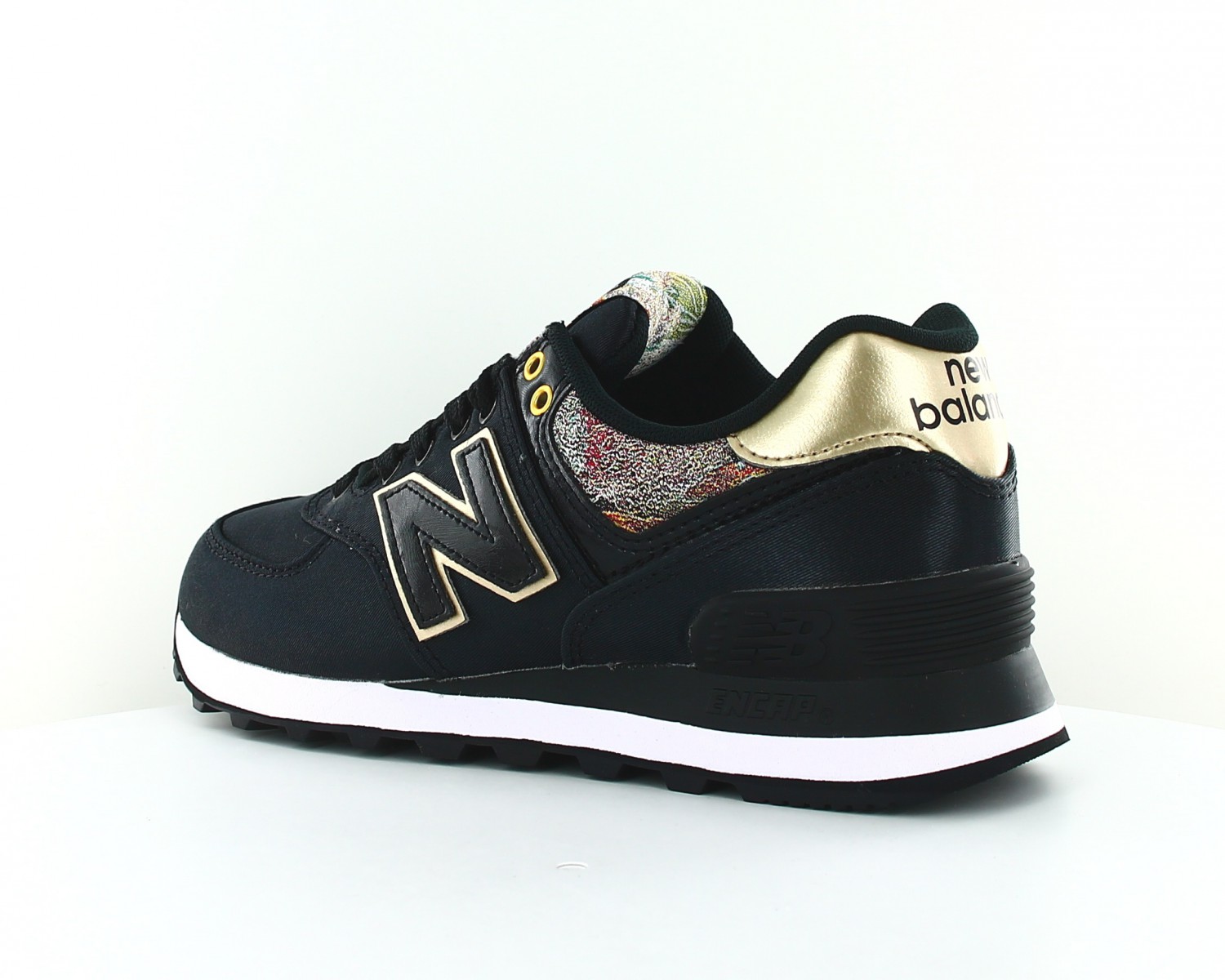 basket new balance femme noir et or