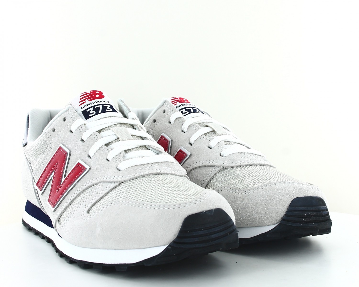 Versterker hoek Eerste New Balance 373 homme Beige rouge bleu marine