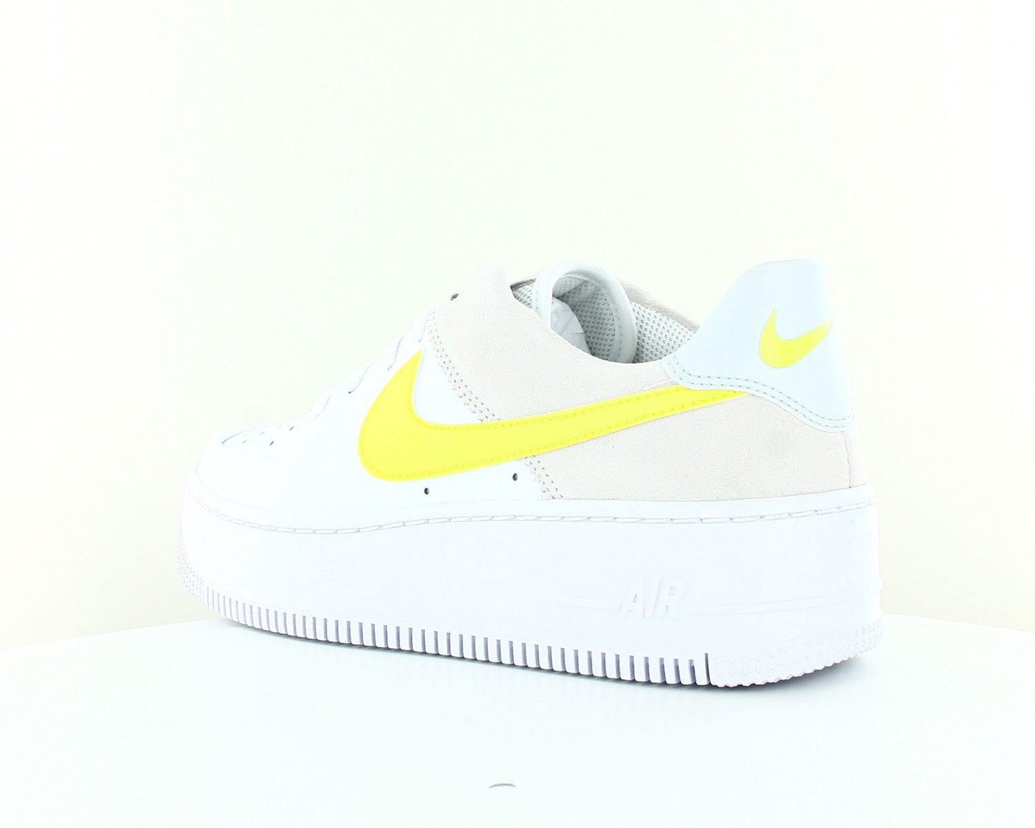 Nike Air force 1 sage low Blanc jaune beige CW2652-100