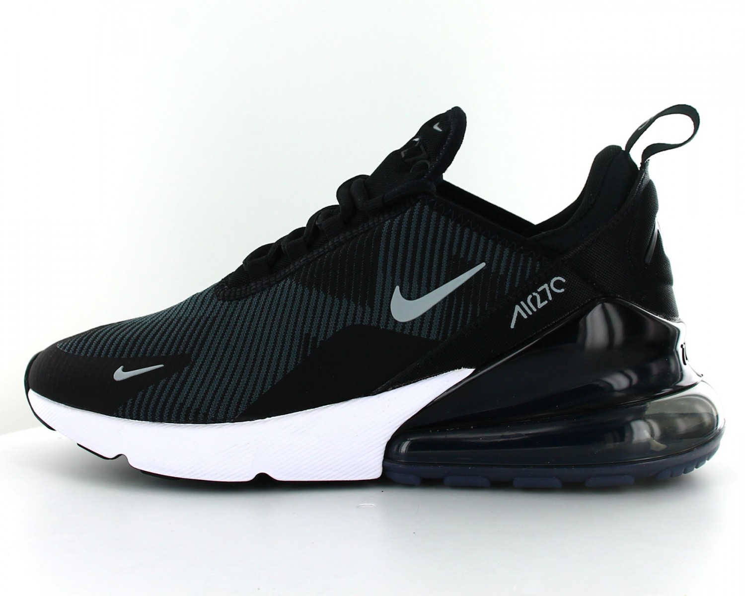 Gratificante eslogan gris Nike Air Max 270 knit jacquard gs Noir-Gris-Blanc AR0301-008