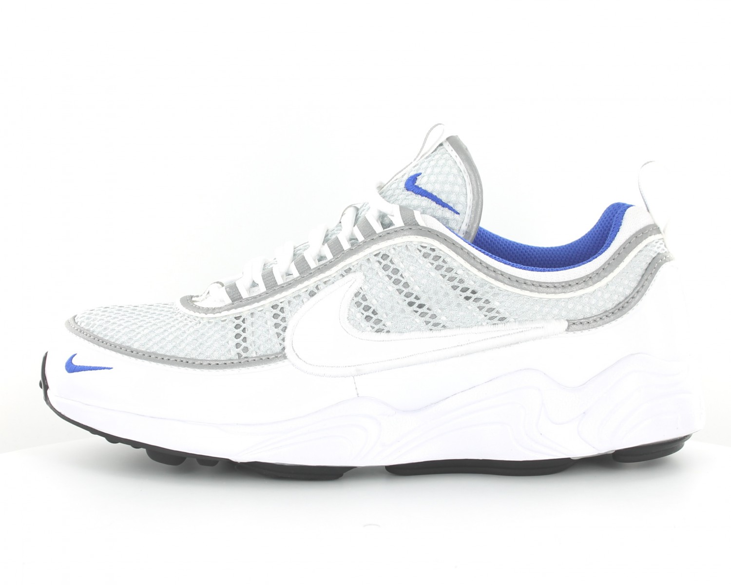 nike spiridon white blue