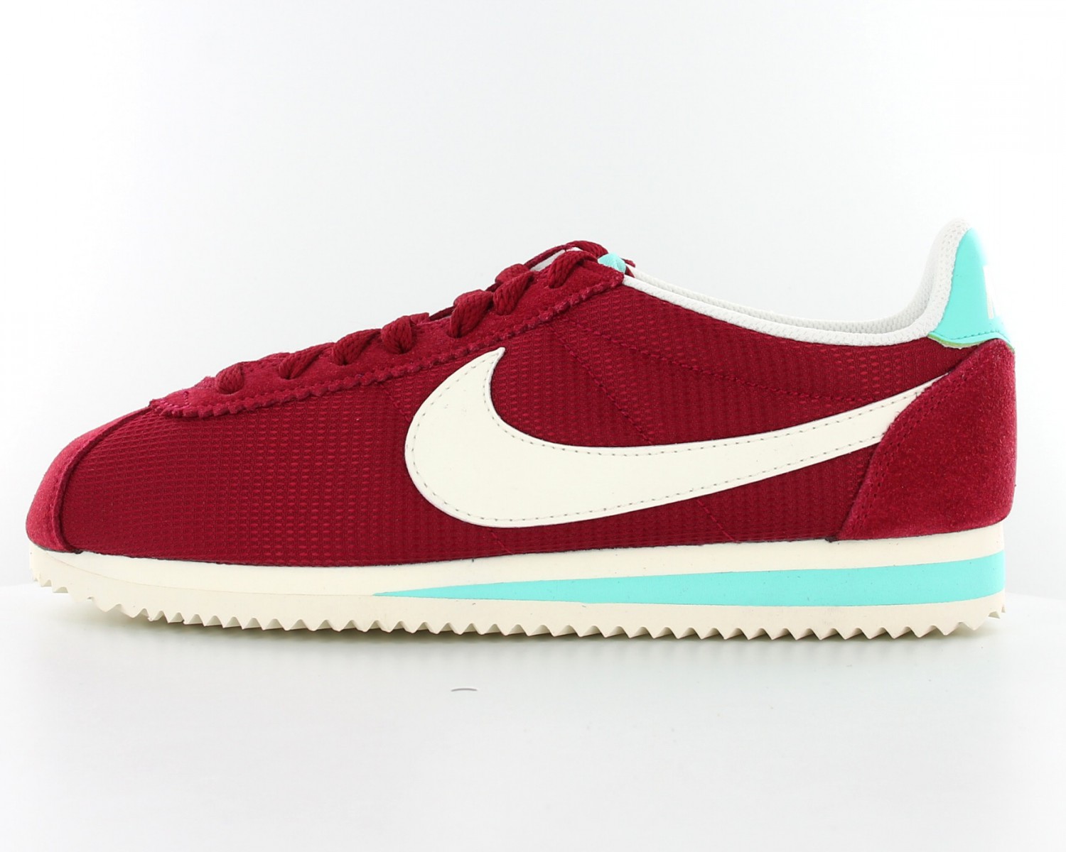Nike Cortez classic textile Bordeaux blanc turquoise