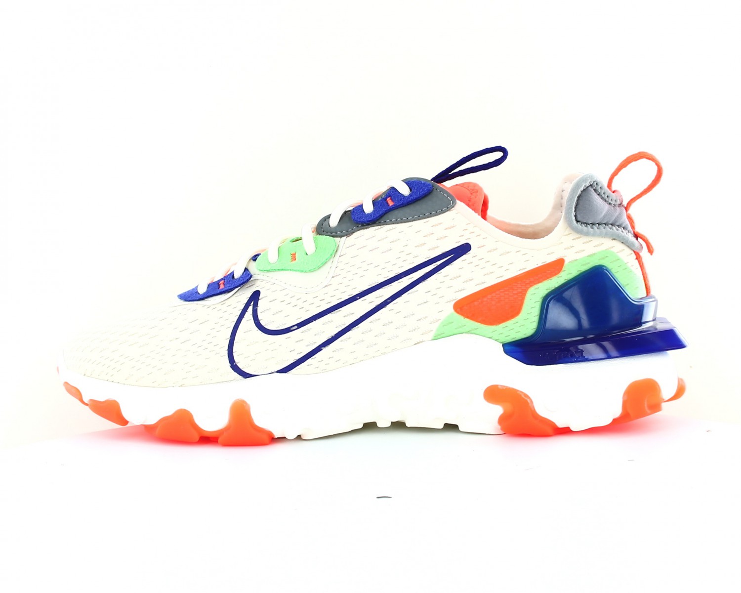beige & orange react vision sneakers