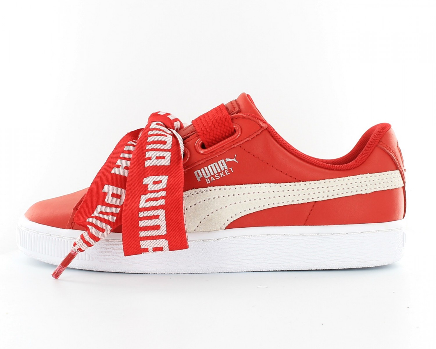 puma basket white and red