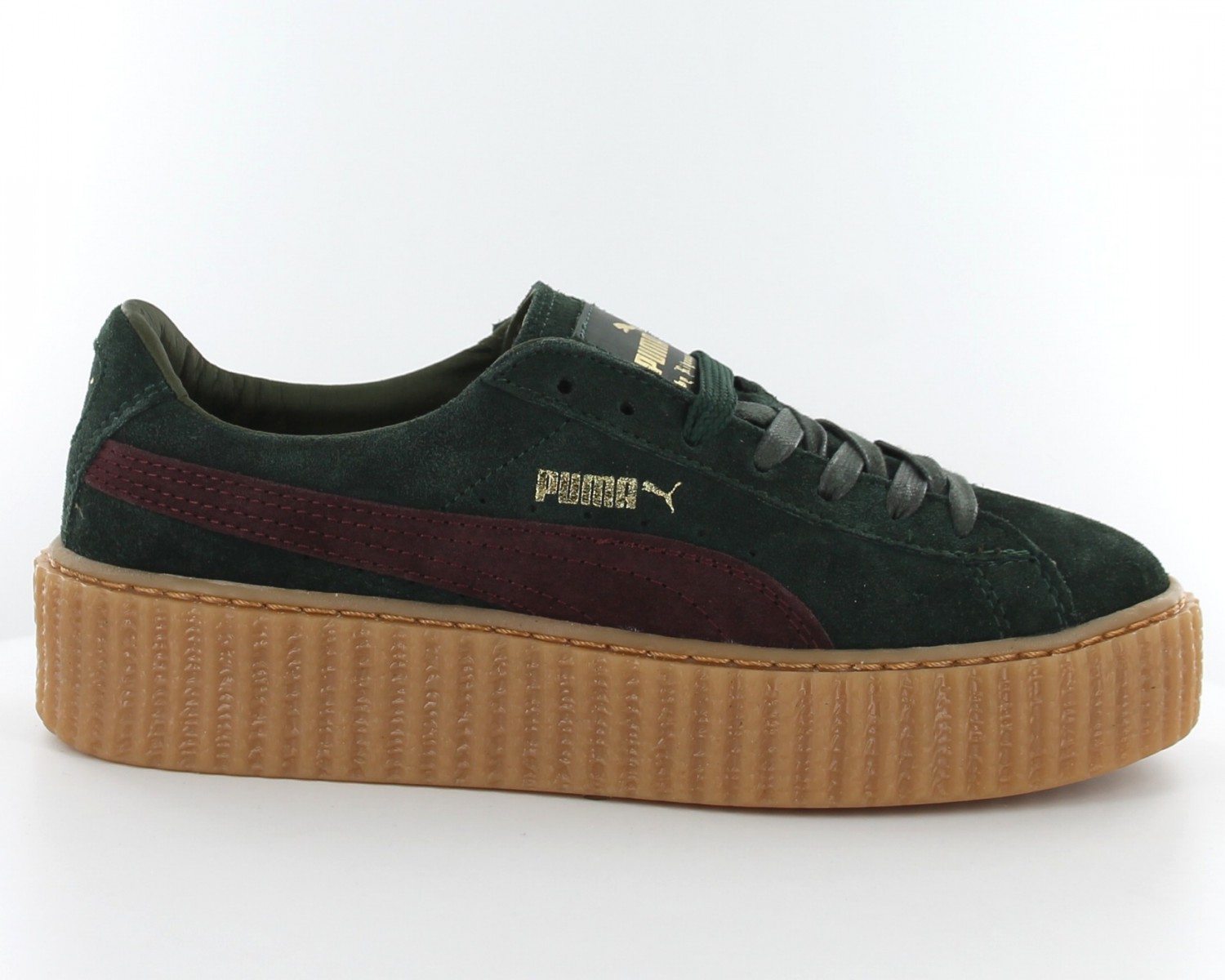 puma suede creepers rouge