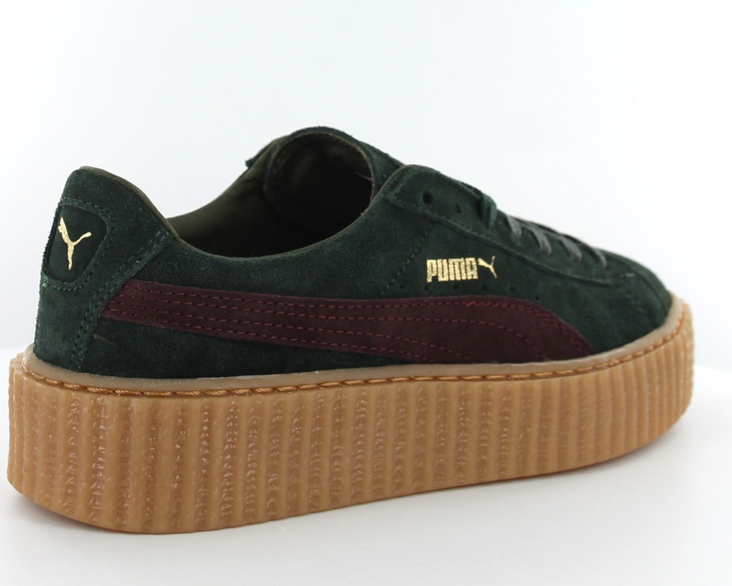puma suede creepers rouge