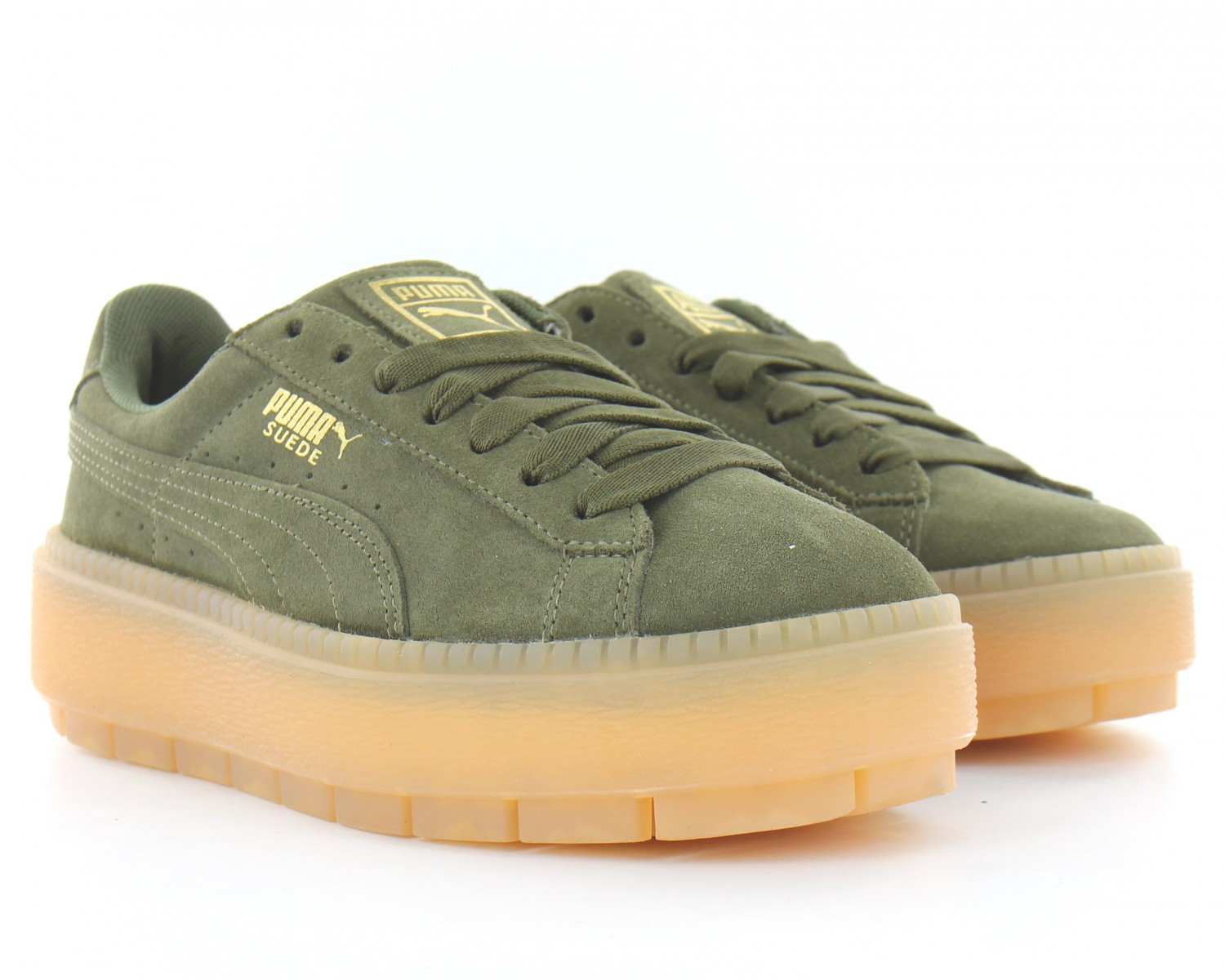 puma platform trace jaune