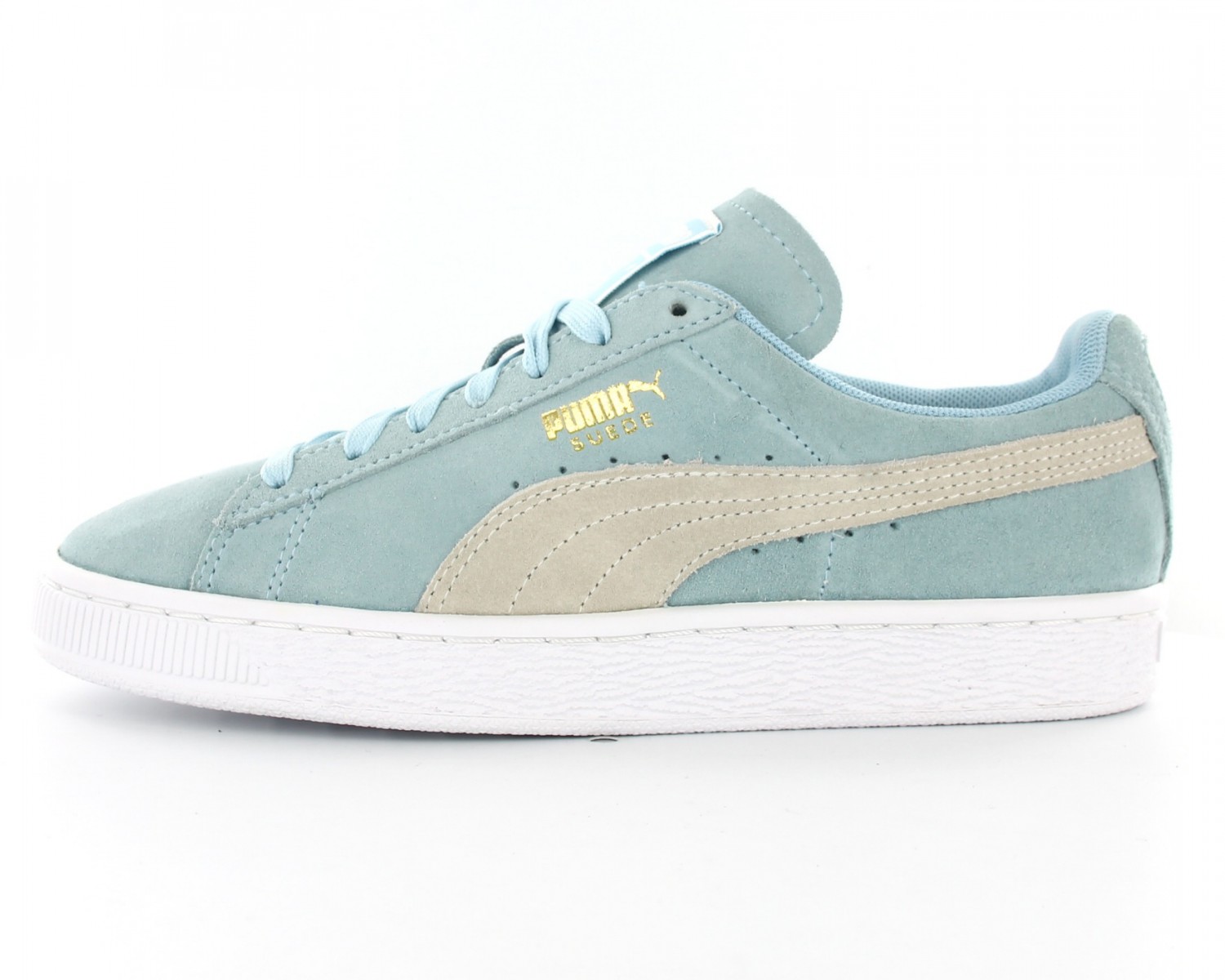 puma suede bleu pale