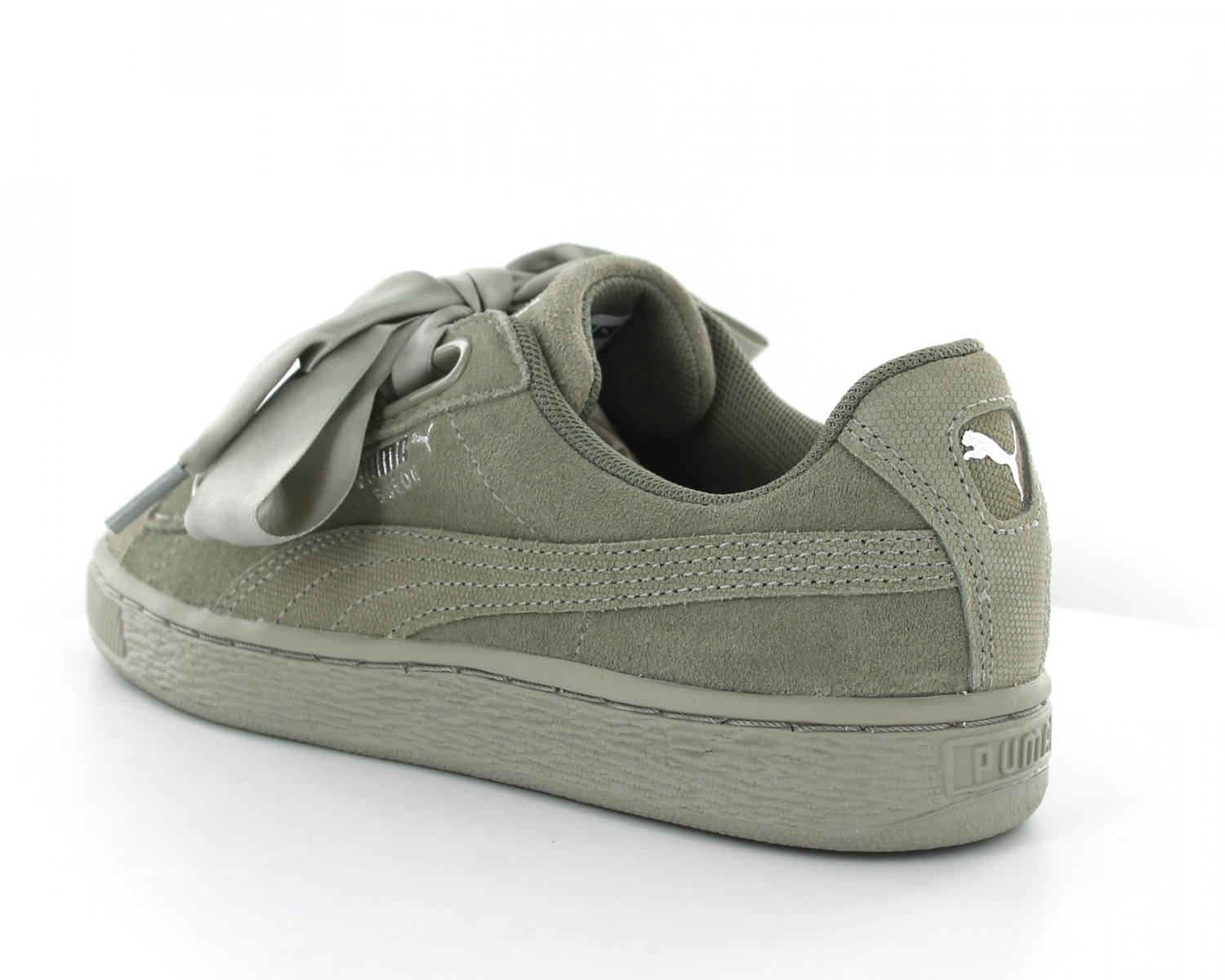 puma suede heart khaki