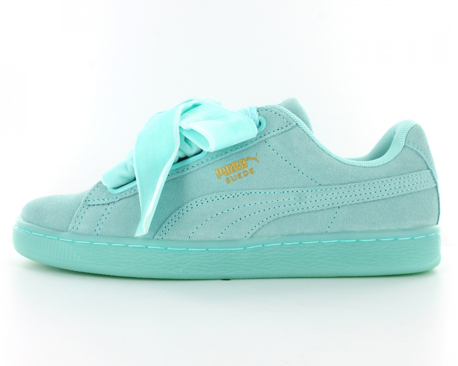 puma suede heart reset bleu