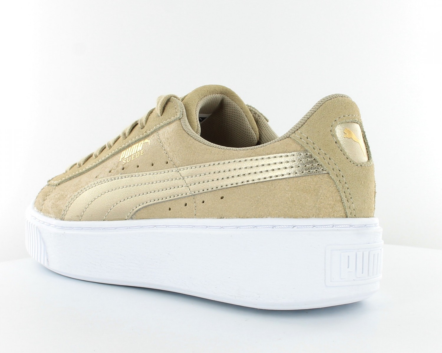 puma platform beige vernis