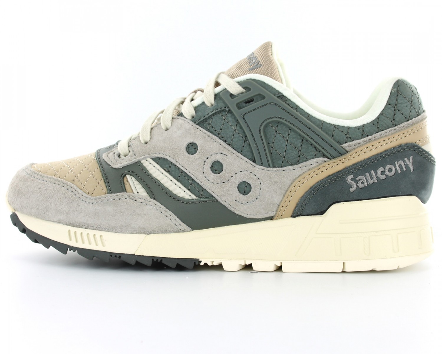 saucony grid sd quilted grey light tan