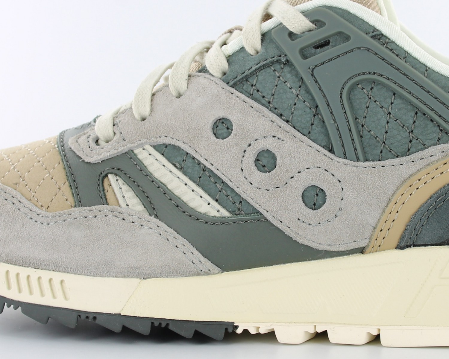 saucony grid sd quilted grey light tan