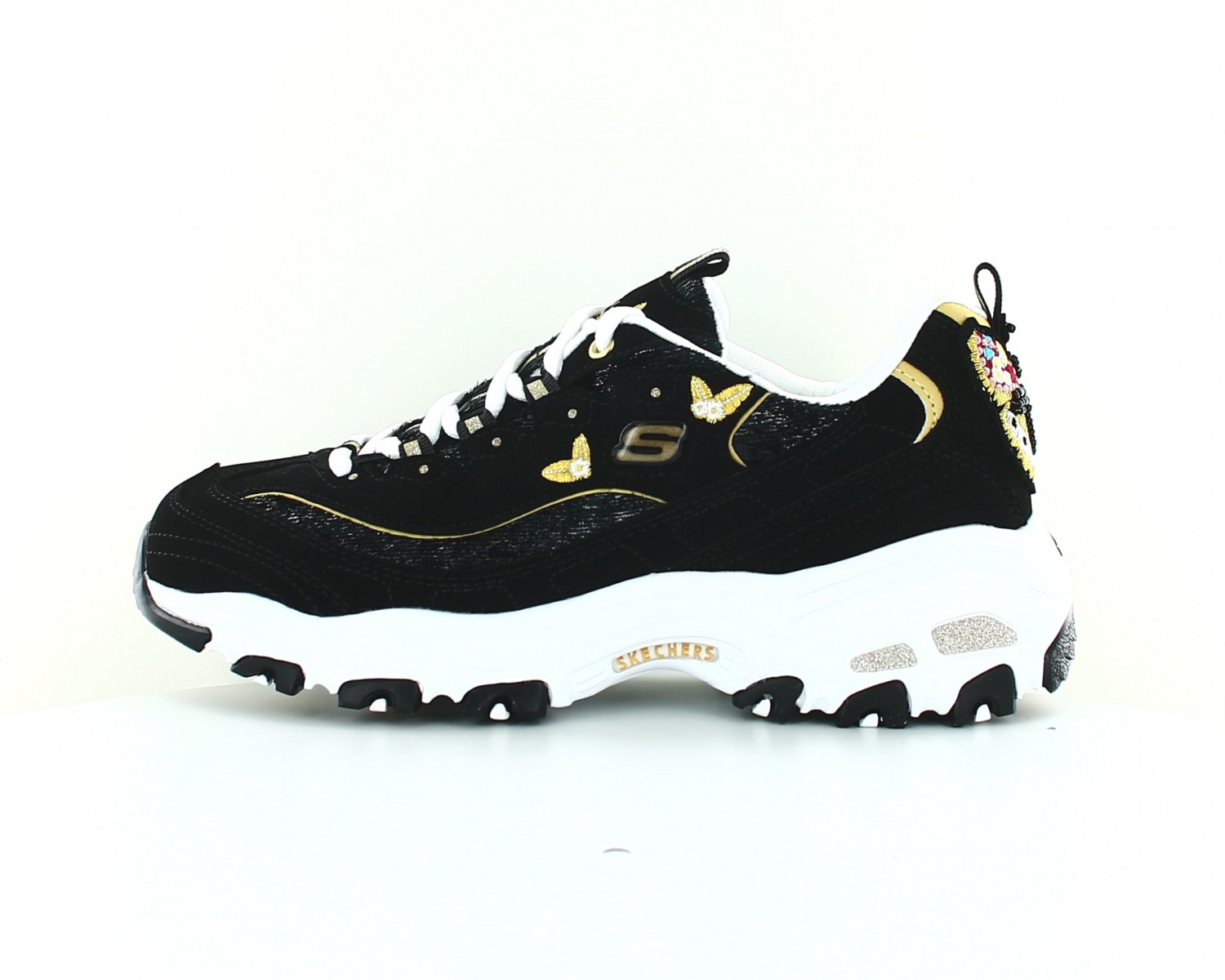 skechers d'lites femme or
