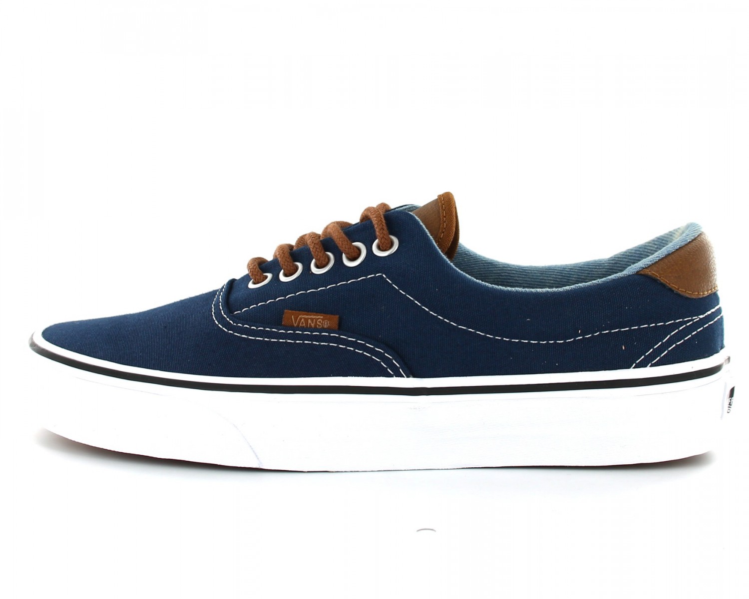 vans bleu et marron