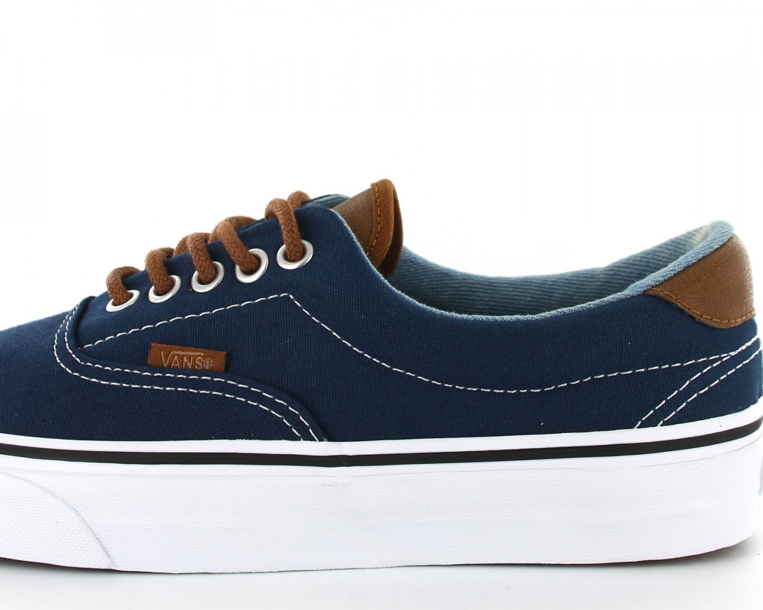 vans bleu marron