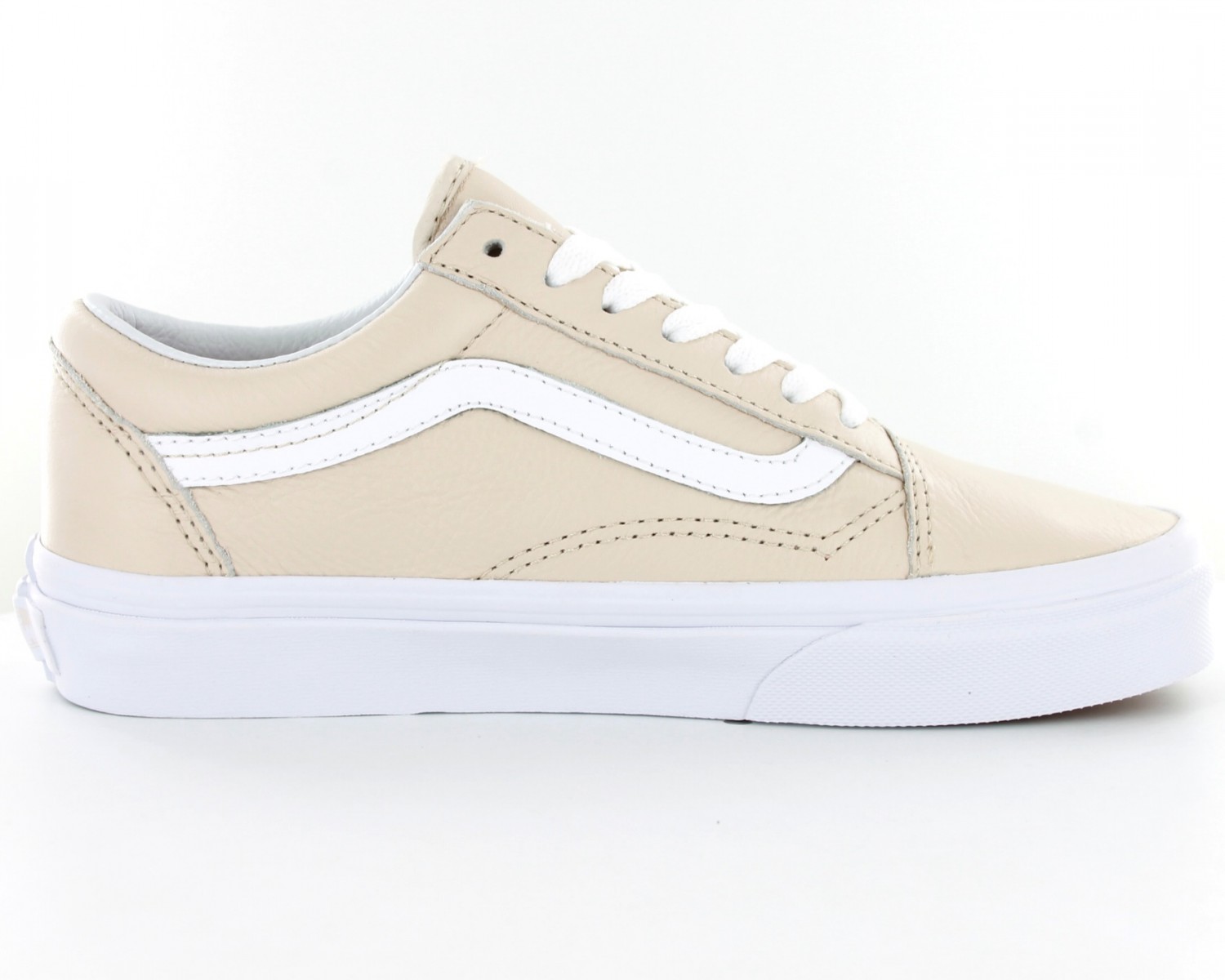 vans cuir beige